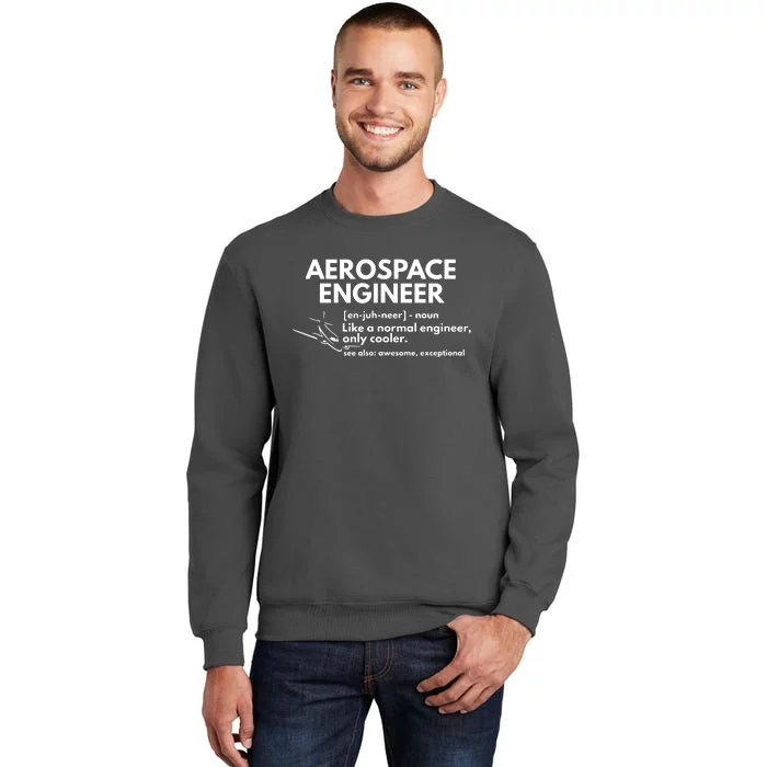 Aerospace Engineer Definition Funny Engineering Tall Sweatshirt