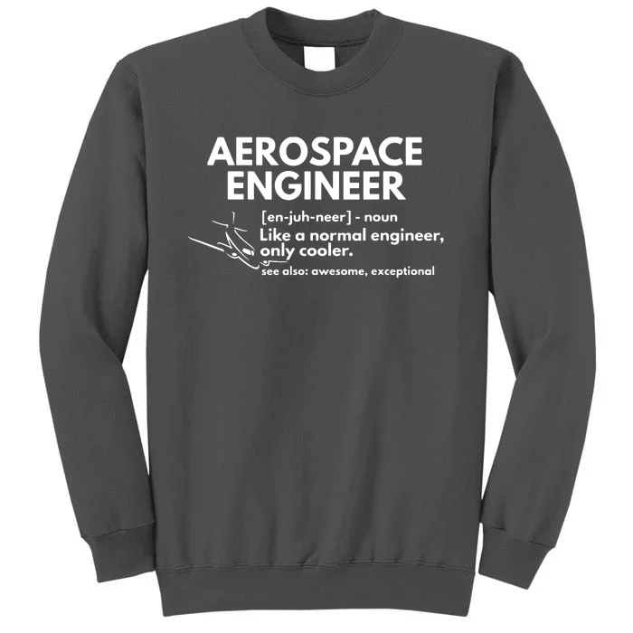 Aerospace Engineer Definition Funny Engineering Tall Sweatshirt