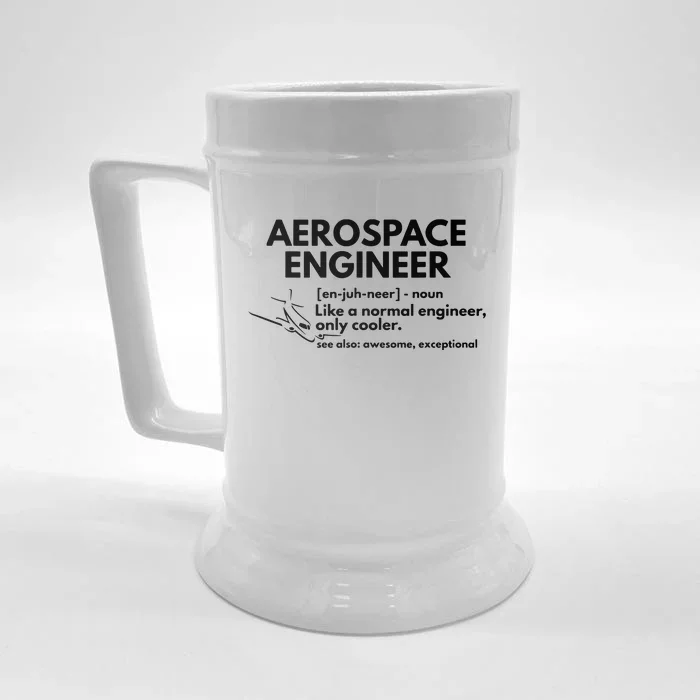 Aerospace Engineer Definition Funny Engineering Front & Back Beer Stein