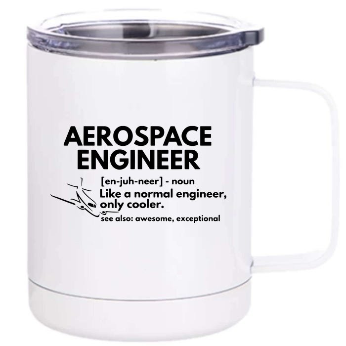 Aerospace Engineer Definition Funny Engineering Front & Back 12oz Stainless Steel Tumbler Cup