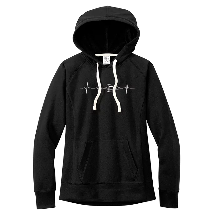 Aerospace Engineering Design Great Rocket Heartbeat Women's Fleece Hoodie