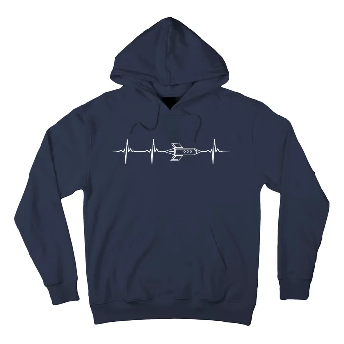 Aerospace Engineering Design Great Rocket Heartbeat Hoodie