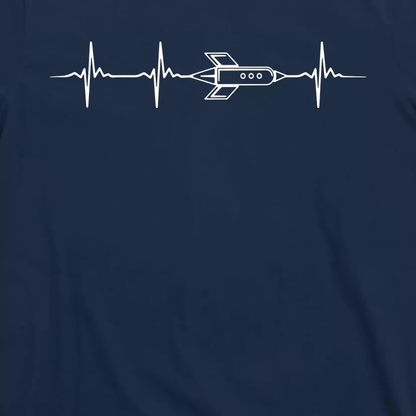 Aerospace Engineering Design Great Rocket Heartbeat T-Shirt