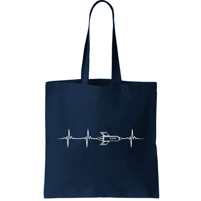 Aerospace Engineering Design Great Rocket Heartbeat Tote Bag