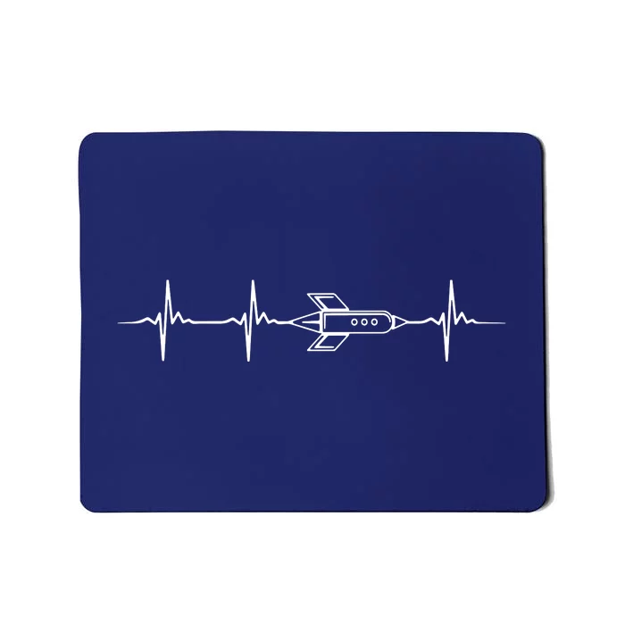 Aerospace Engineering Design Great Rocket Heartbeat Mousepad