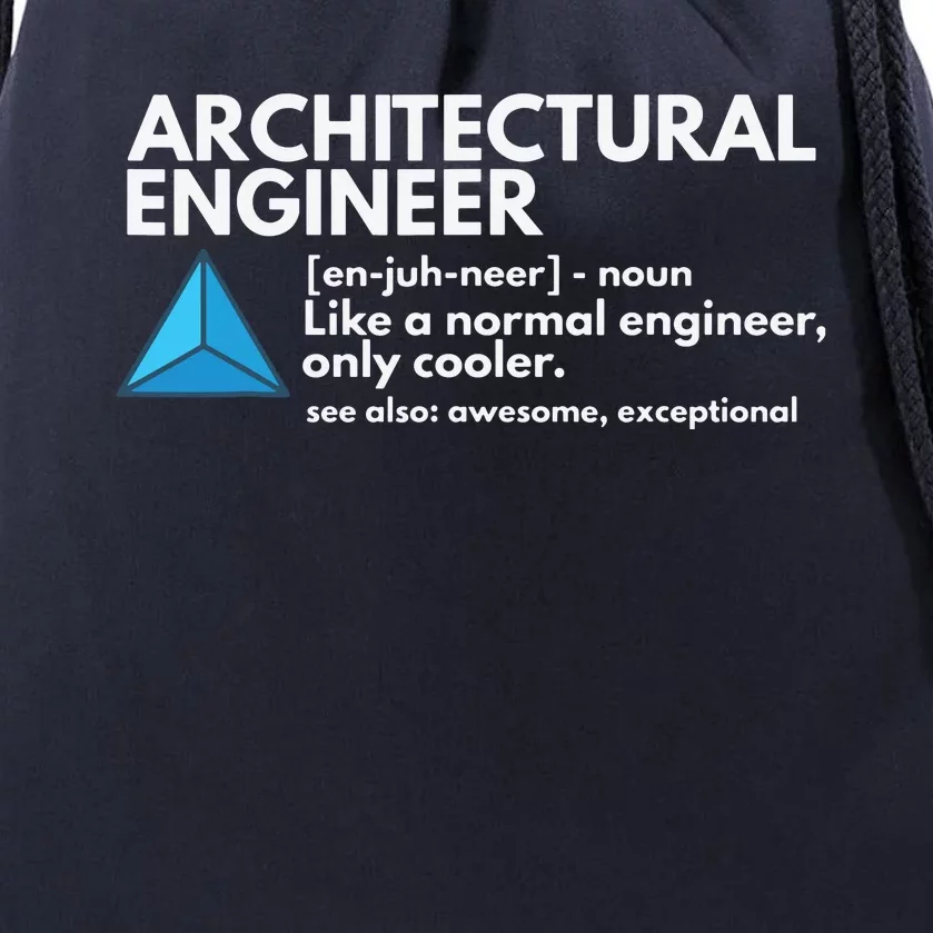 Architectural Engineer Definition Funny Engineering Drawstring Bag