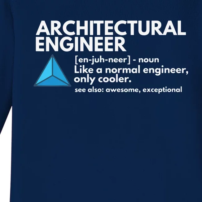 Architectural Engineer Definition Funny Engineering Baby Long Sleeve Bodysuit