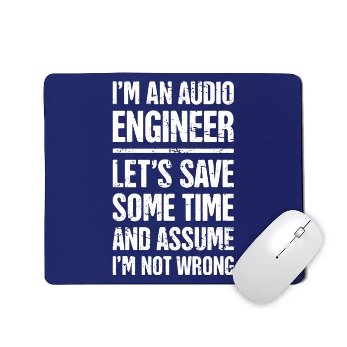 Audio Engineer Distressed Funny Sound Guy Mousepad