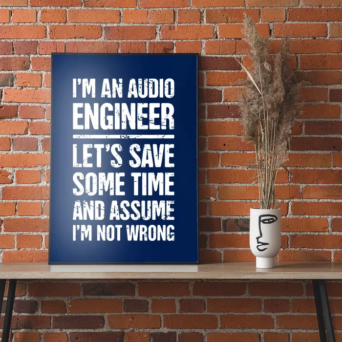 Audio Engineer Distressed Funny Sound Guy Poster