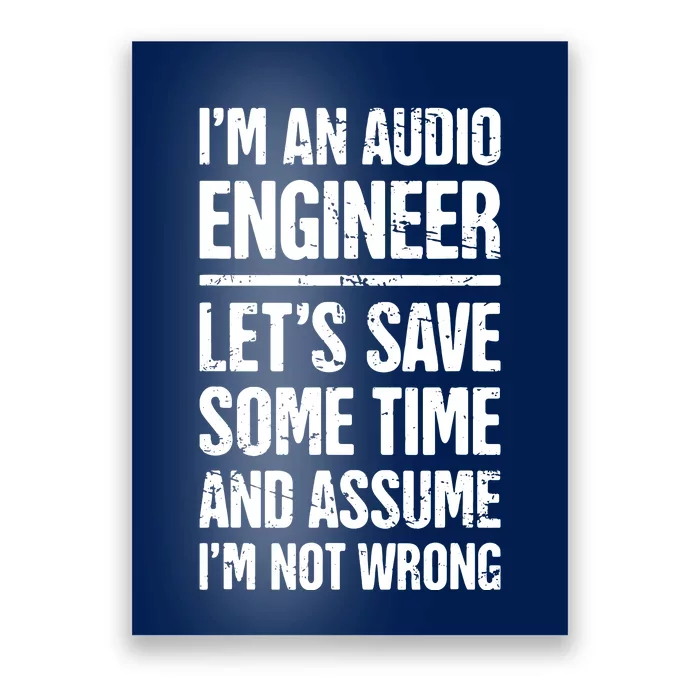 Audio Engineer Distressed Funny Sound Guy Poster