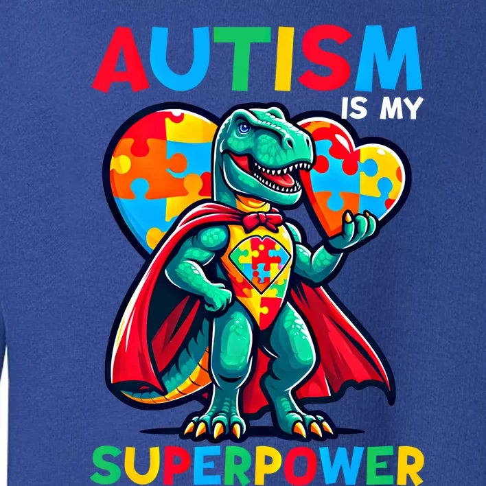 Autism Embrace Differences Dinosaur Trex Cute Puzzle Gift Toddler Sweatshirt