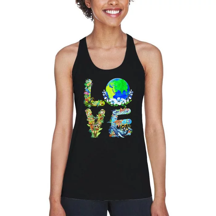 Anniversary Earth Day Everyday Earth Day Planet Women's Racerback Tank