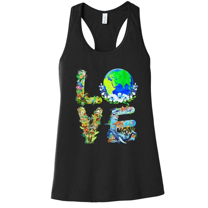 Anniversary Earth Day Everyday Earth Day Planet Women's Racerback Tank