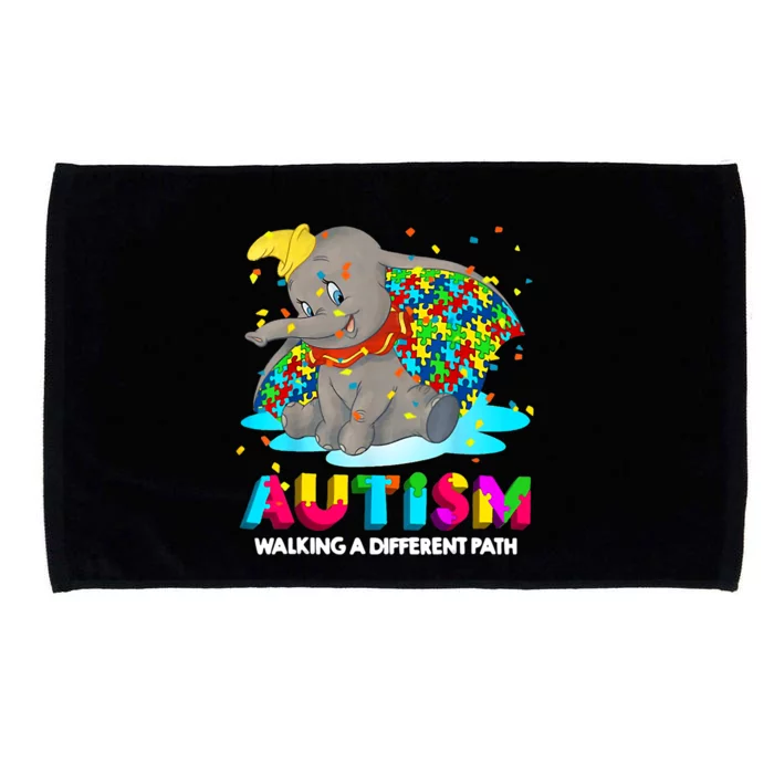 Autism Elephant Dumbo Walking A Different Path Autism Microfiber Hand Towel