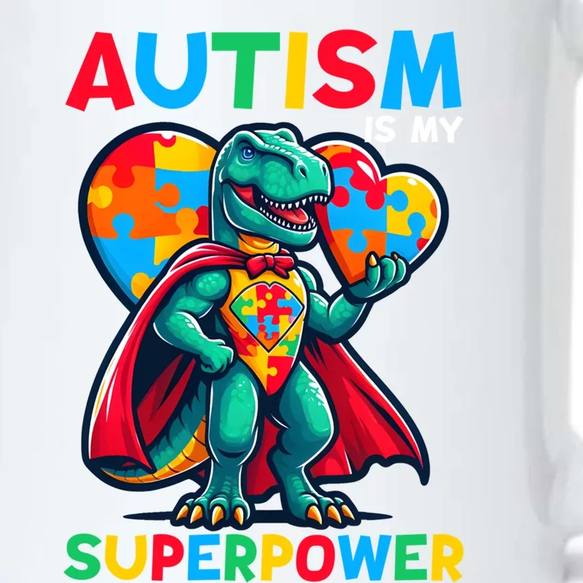 Autism Embrace Differences Dinosaur Trex Cute Puzzle Gift Black Color Changing Mug