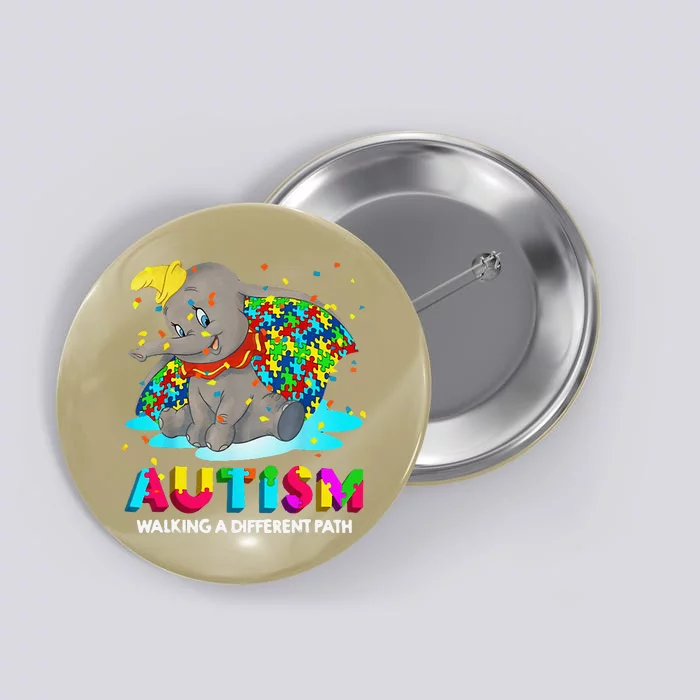 Autism Elephant Dumbo Walking A Different Path Autism Button