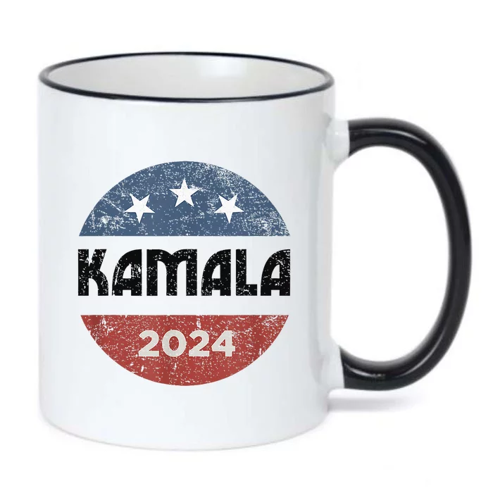 America Election Democrats Vote Harris 2024 President Black Color Changing Mug