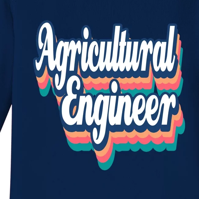 Agricultural Engineer Engineering Major Retro Gift Baby Long Sleeve Bodysuit