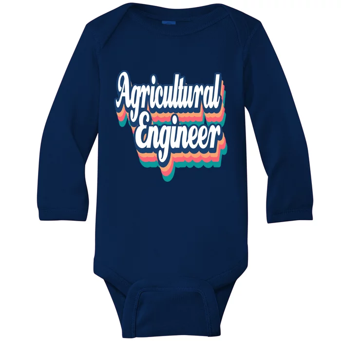 Agricultural Engineer Engineering Major Retro Gift Baby Long Sleeve Bodysuit