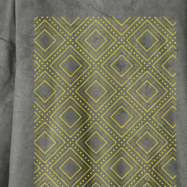 African Ethiopian Ethnic Simple Gold Patterns Hooded Wearable Blanket