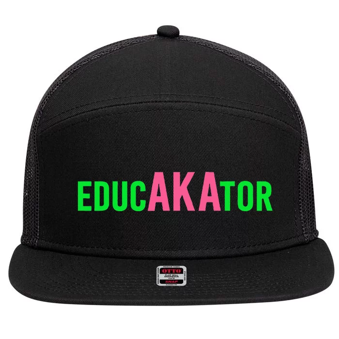 Aka Educator Educators & Teacher Crew School Squad 7 Panel Mesh Trucker Snapback Hat