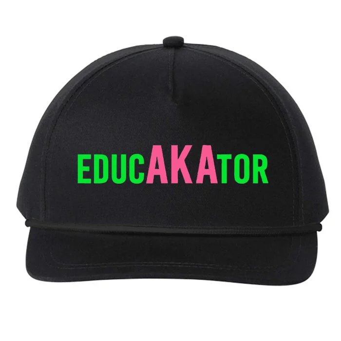 Aka Educator Educators & Teacher Crew School Squad Snapback Five-Panel Rope Hat