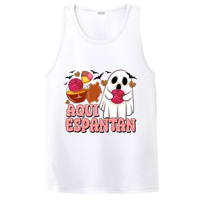 Aqui Espantan Funny Boo Ghoul Halloween Spooky Performance Tank