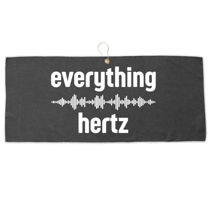 Audio Engineer Funny Sound Guy Studio Music Everything Hertz Large Microfiber Waffle Golf Towel