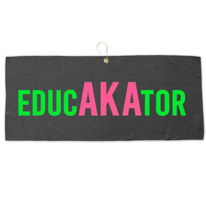 Aka Educator Funny Educators & Teacher Crew School Squad Large Microfiber Waffle Golf Towel