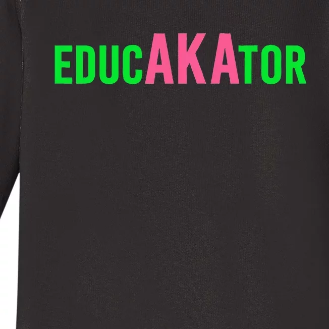 Aka Educator Funny Educators & Teacher Crew School Squad Baby Long Sleeve Bodysuit