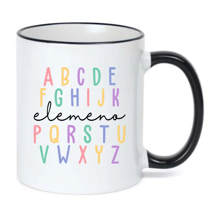 ABC ELEMENO Funny Alphabet Black Color Changing Mug