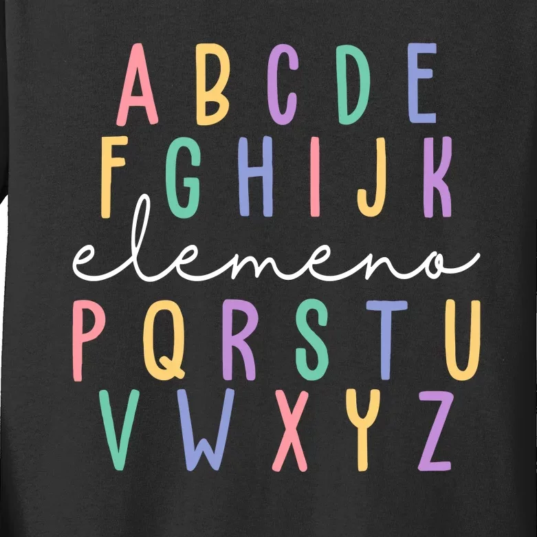 ABC ELEMENO Funny Alphabet Kids Long Sleeve Shirt