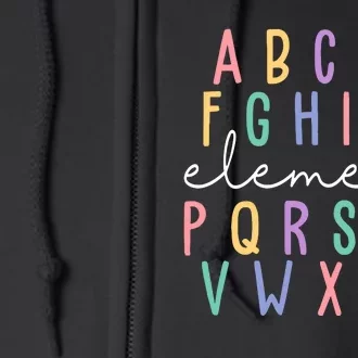 ABC ELEMENO Funny Alphabet Full Zip Hoodie