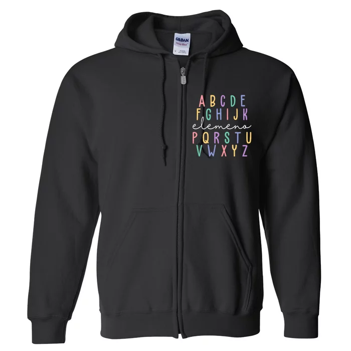 ABC ELEMENO Funny Alphabet Full Zip Hoodie