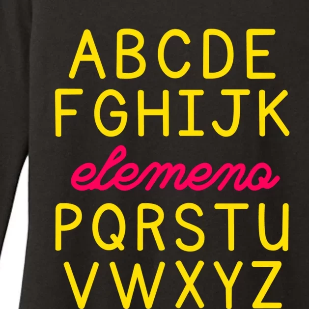 Abc Eleo Funny Teacher Kindergarten Alphabet Preschool Gift Womens CVC Long Sleeve Shirt