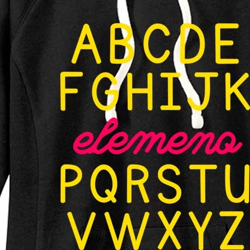 Abc Eleo Funny Teacher Kindergarten Alphabet Preschool Gift Women's Fleece Hoodie