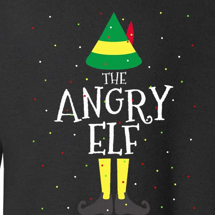 Angry Elf Family Matching Christmas Group Toddler Sweatshirt