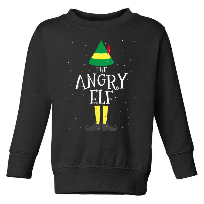 Angry Elf Family Matching Christmas Group Toddler Sweatshirt