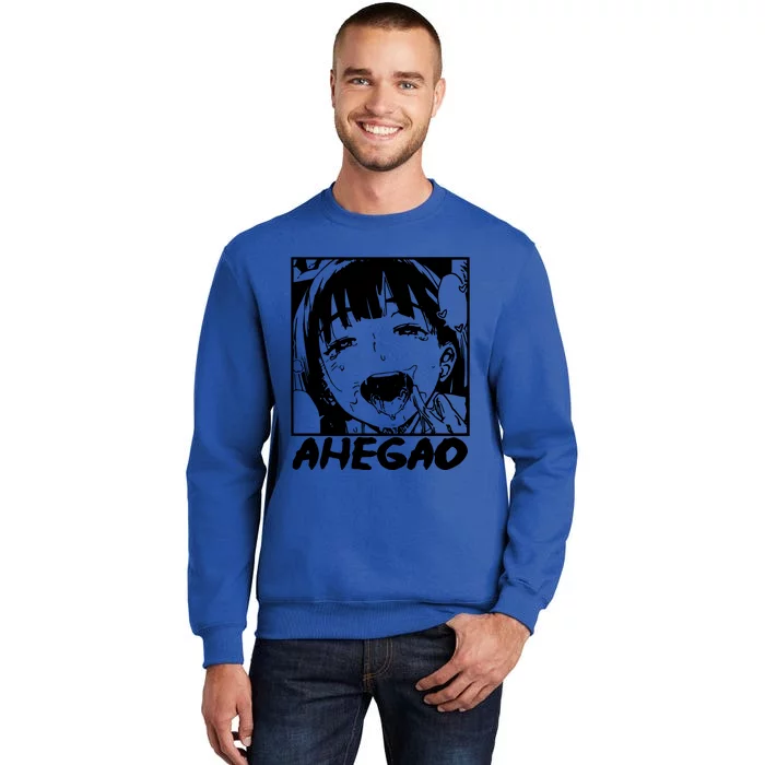 Ahegao Emoji Face Cartoon Tall Sweatshirt