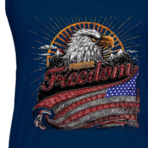 American Eagle Forever Freedom USA Ladies Essential Flowy Tank