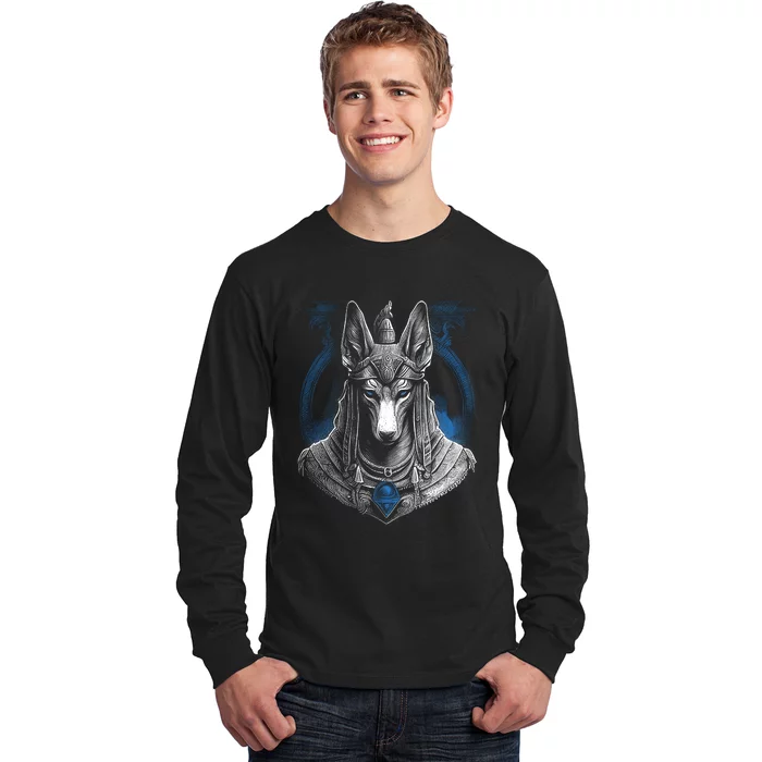 Anubis Egyptian God Realistic Long Sleeve Shirt