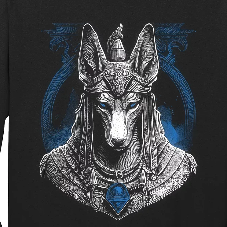 Anubis Egyptian God Realistic Long Sleeve Shirt