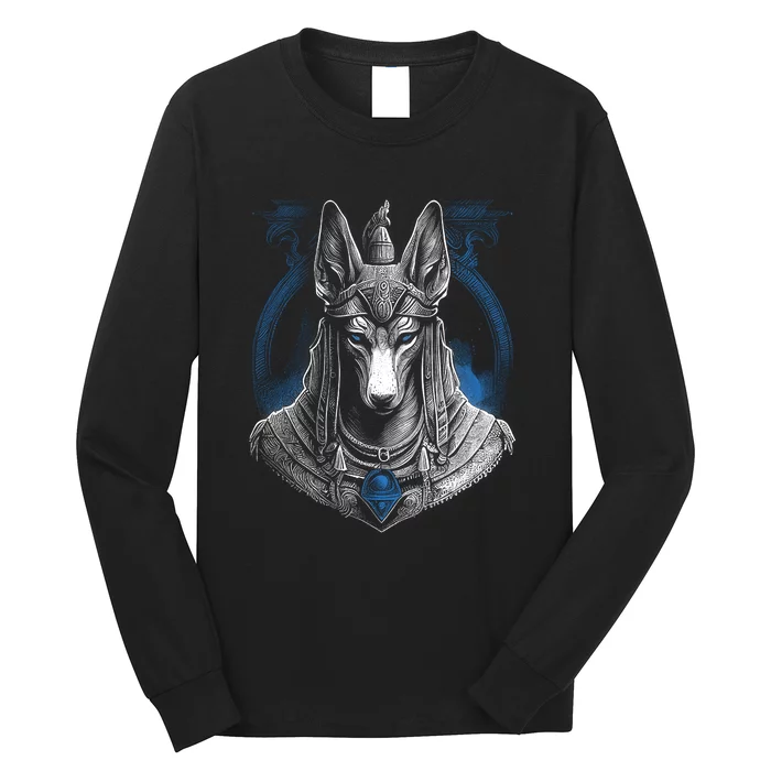 Anubis Egyptian God Realistic Long Sleeve Shirt