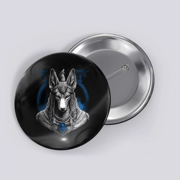 Anubis Egyptian God Realistic Button