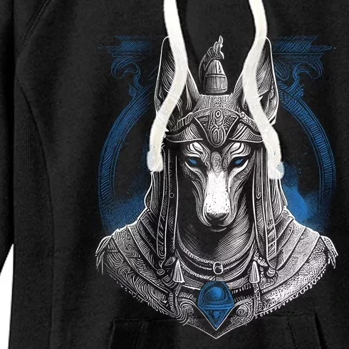 Anubis Egyptian God Realistic Women's Fleece Hoodie