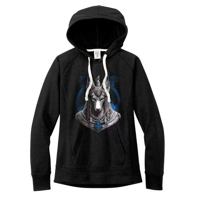 Anubis Egyptian God Realistic Women's Fleece Hoodie