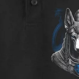 Anubis Egyptian God Realistic Dry Zone Grid Performance Polo