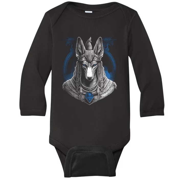 Anubis Egyptian God Realistic Baby Long Sleeve Bodysuit