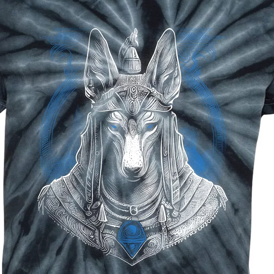 Anubis Egyptian God Realistic Kids Tie-Dye T-Shirt