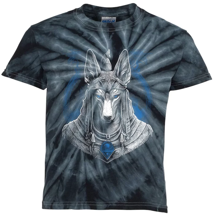 Anubis Egyptian God Realistic Kids Tie-Dye T-Shirt